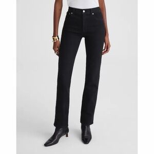 NWT! Madewell - The Longline Straight Jean - Black Frost - Size 26